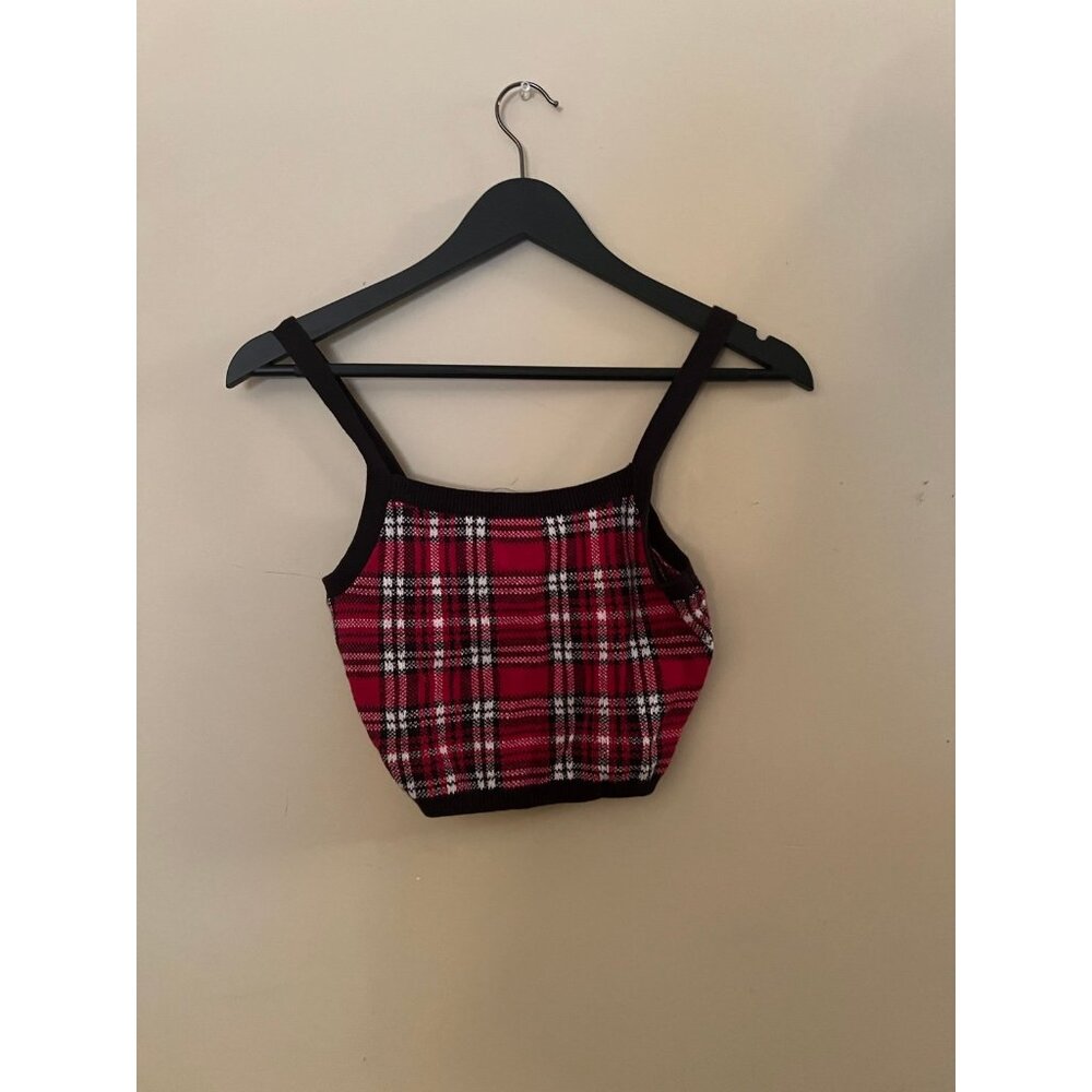 Social Tourist Christmas Cropped Sweater Tank